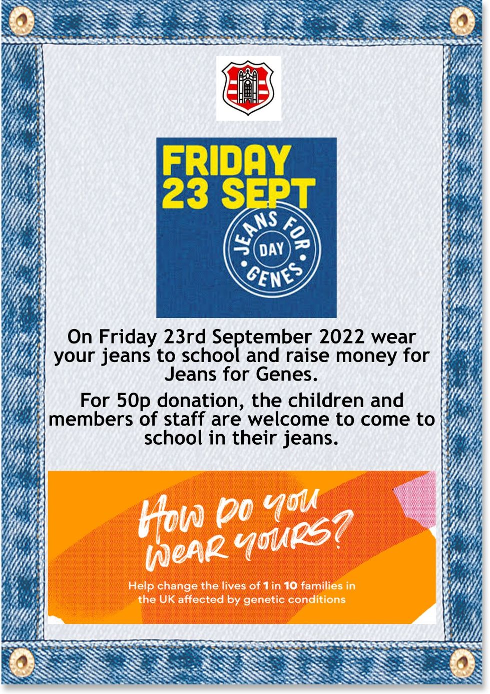 Genes for Jeans Day Poster