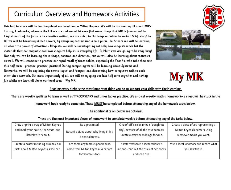 Year 3 and 4 Curriculum Overview and Home Learning 