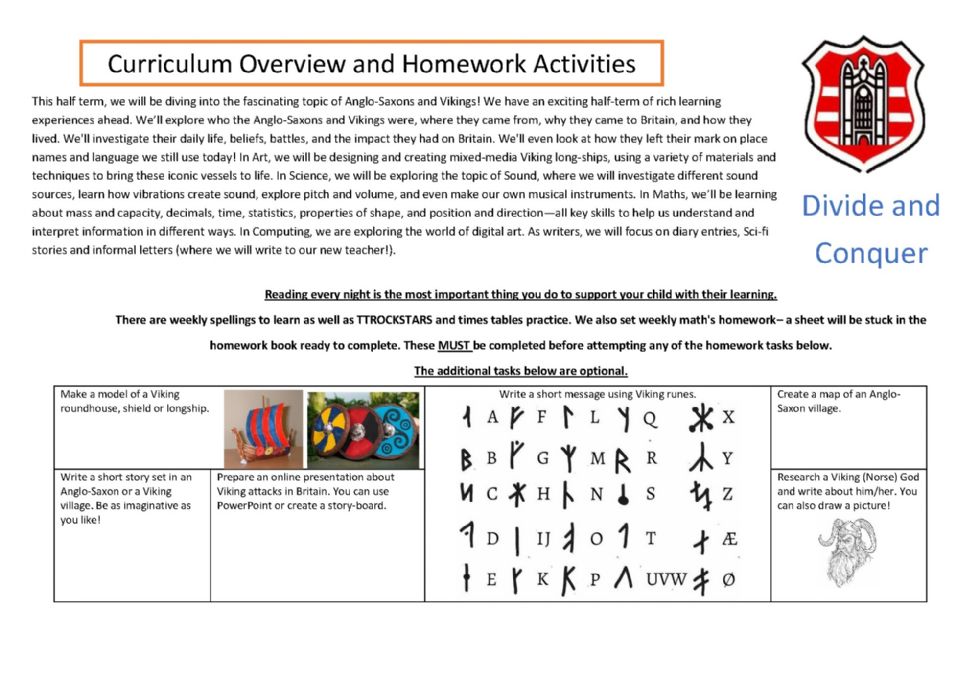 Year 3 and 4 Curriculum Overview and Home Learning for Spring 2