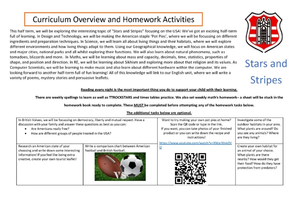 Year 3 and 4 Curriculum Overview and Home Learning for Spring 2