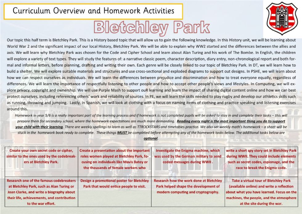 Year 5 & 6 Curriculum Overview and Homework Activities Spring 2 2025